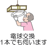 電球交換1本でも伺います